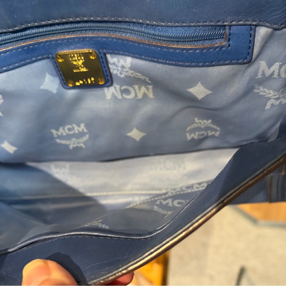 MCM Blue Leather Shoulder Bag - Unbranded - Picture 5 of 15